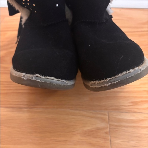 Juicy Couture Toddler Girls Burbank Rhinestone Black Fur Boots Shoes Size 12M - Picture 3 of 7